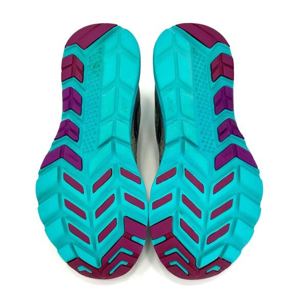 Saucony Kinvara 8 Everun Women Running Shoes Sz 8 Gray Teal Purple Mesh Sneakers - Picture 6 of 16